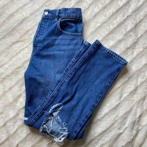 Pacsun high rise straight ripped jeans